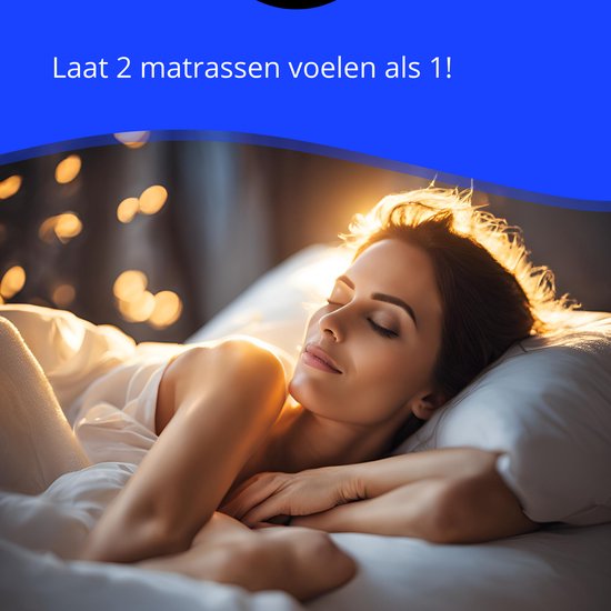 Monii© - Topper – Matraswig - Inclusief Bevestigingsband - Trekt Matrassen Samen - Bedbinder - Liefdesbrug - Matrasbinder - Geschikt Voor Alle Bedden - Werkt naad weg