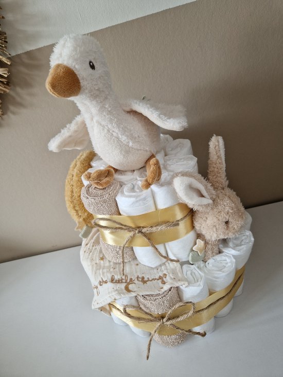 Little Dutch Newborn Naturals Luiertaart Neutraal - babyshower - kraamcadeau van Little Dutch — afbeelding 5