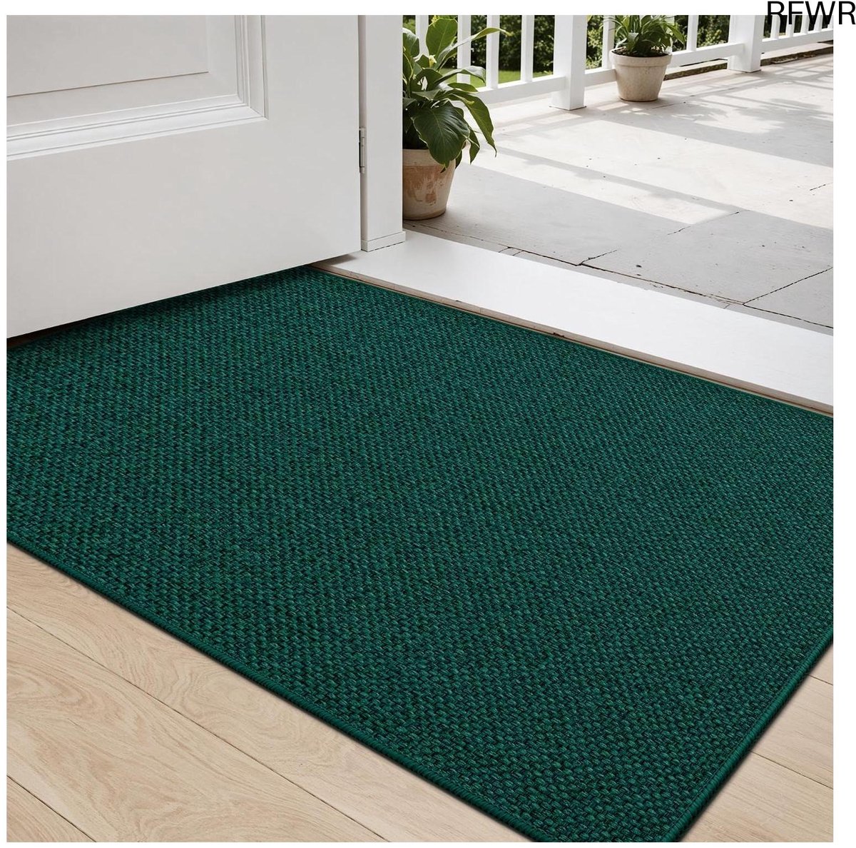 RFWR Absorberende Voetmat 44 x 75 cm - Vuilvanger voor Binnen Entrée en Gang, Duurzaam en Onderhoudsvriendelijk Groen