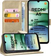 Hoesje geschikt voor Xiaomi Redmi A5 4G / Poco C71 - Portemonnee Book Case Goud