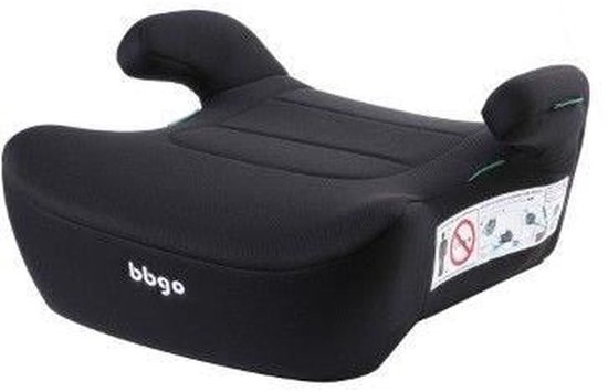 Autozitverhoger - BBGO - Kissyrider - 6 tot 12 jaar - I-SIZE 125-150 cm - Gordel - Zwart - Afneembare en wasbare hoes
