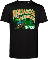 T-shirt Brug Vierdaagse | Vierdaagse shirt | Wandelvierdaagse Nijmegen | Roze woensdag | Zwart | maat L