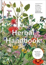 Herbal Handbook. Cover met botanische illustraties van bloemen en planten.