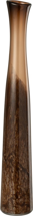 J-Line vaas Cilinder - glas - bruin - large - 60 cm hoog