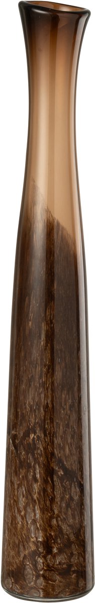 J-Line vaas Cilinder - glas - bruin - large - 60 cm hoog