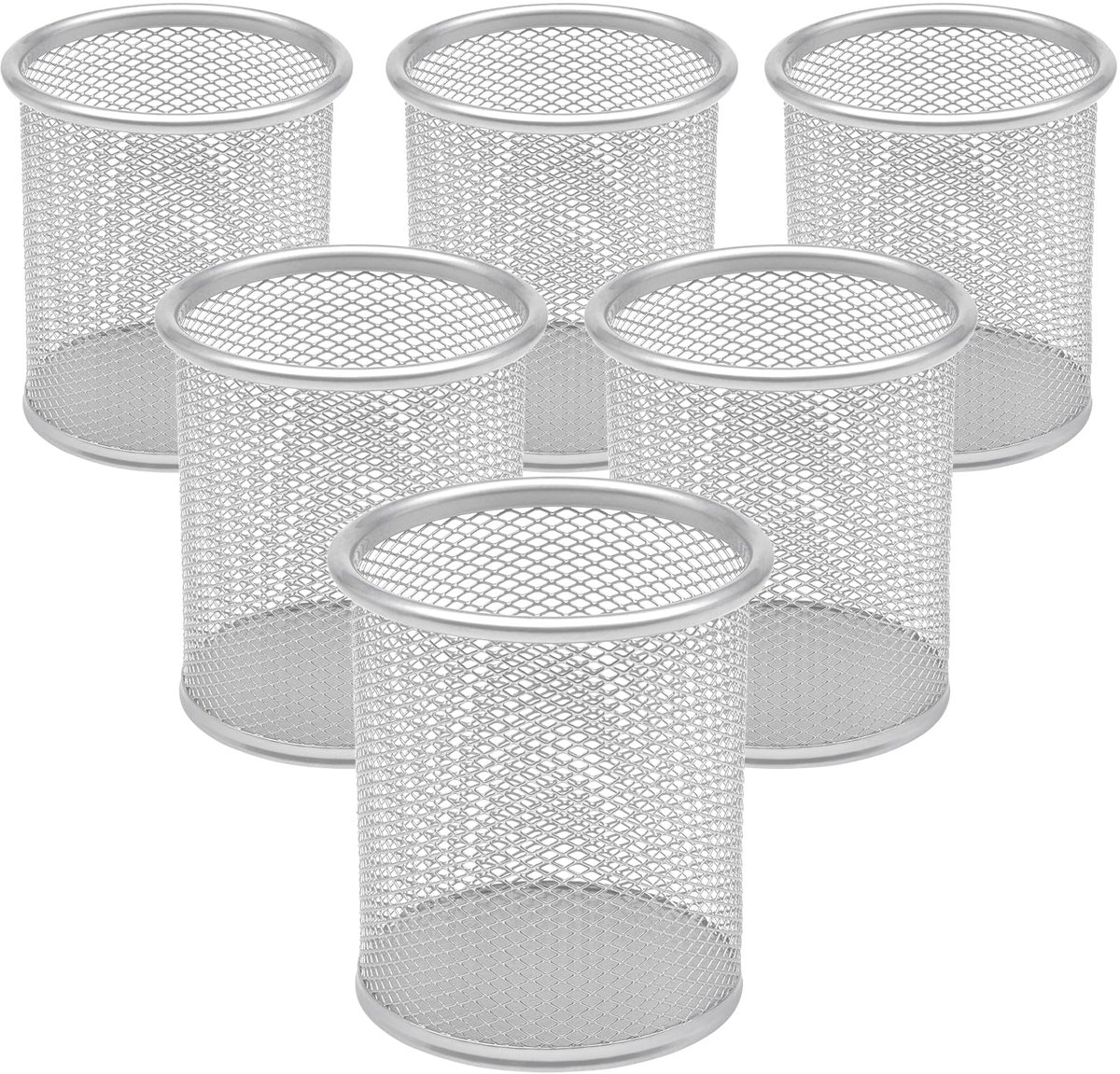 Ibenzoa® Pennenhouder Set van 6 - Stijlvolle Metalen Organizers voor Thuis en Kantoor