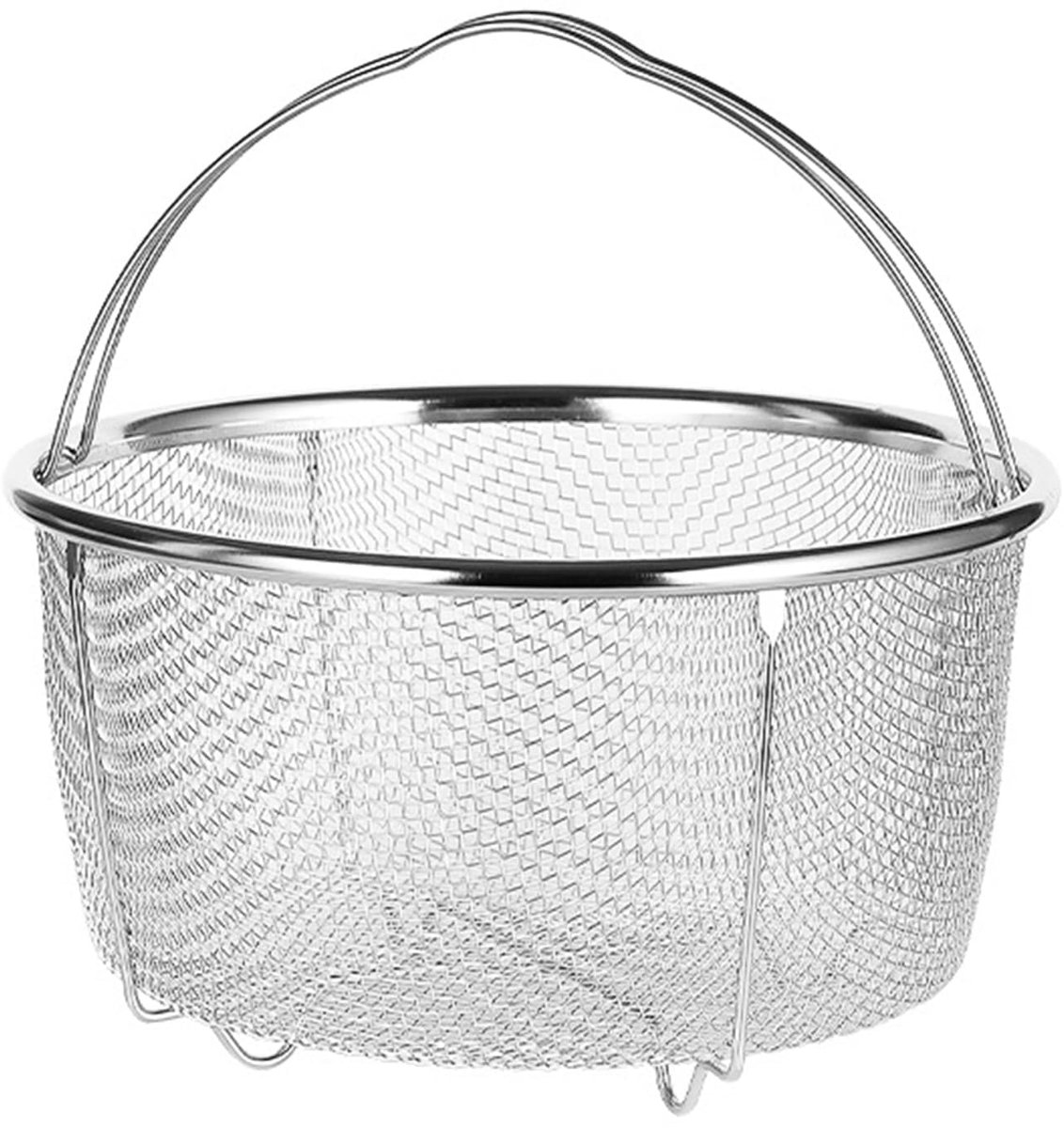 Ibenzoa® Roestvrijstalen stoommand met handvat voor veelzijdig koken en frituren van groenten