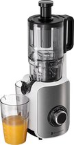 KitchenBrothers Slowjuicer - Sapcentrifuge - XXL Vulopening - Verticaal - Juicer - Groenten en Fruitpers - 126 mm - 750 ml - Pearl White / Wit