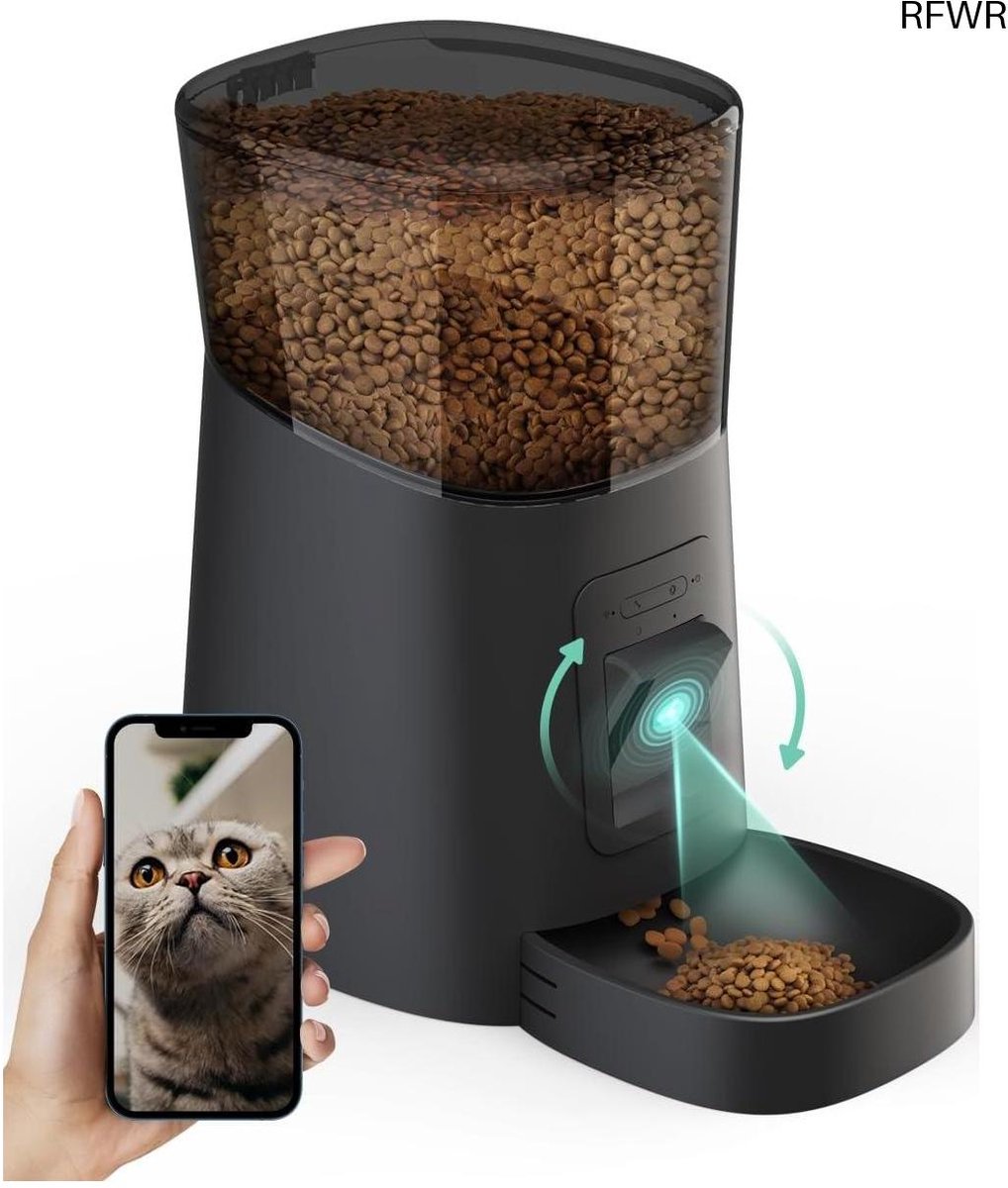 RFWR® Slimme Automatische Voerbak voor Katten en Honden met Camera - 6 Liter Capaciteit