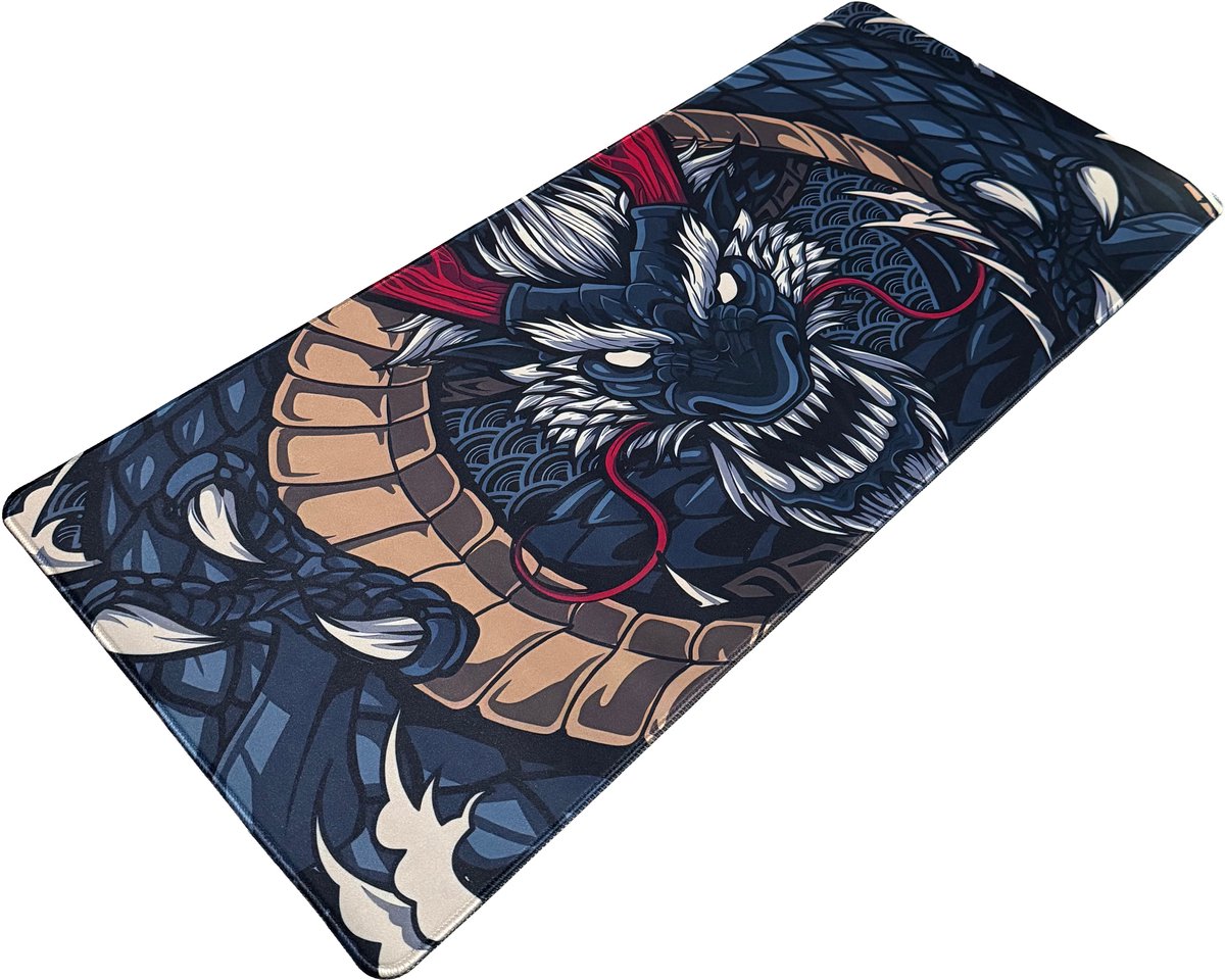 Image of Muismat xxl - Eclipse Dragon Donker Blauw - Gaming - 900 x 400 x 3 mm - Antislip