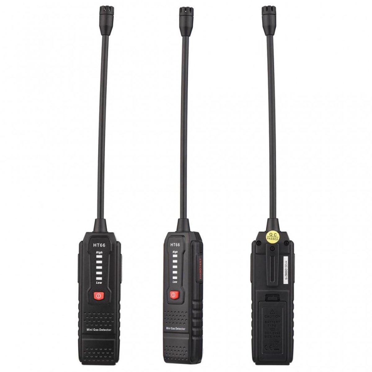 Habotest HT66 Gasdetector – Gaslekzoeker met Visueel & Auditief Alarm – 50–1000 ppm – 40 cm Zwanenhals – Detecteert >10 Gassen – Inclusief Batterijen