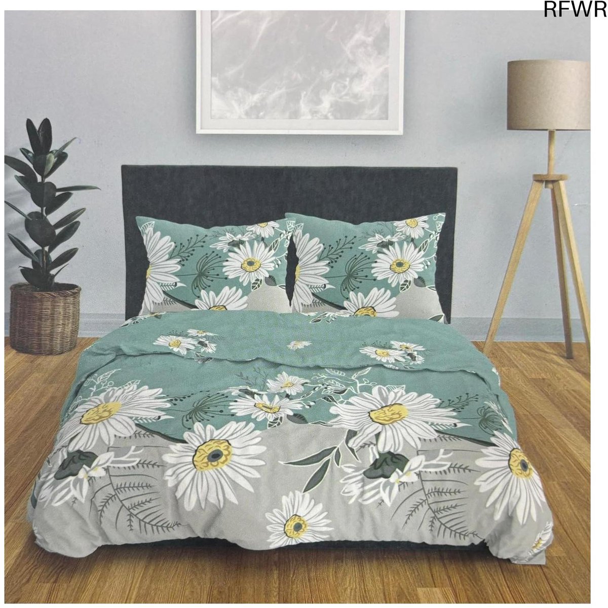 RFWR Beddengoedset 4-delig voor Bedden van 90, 135 en 150 cm - Ademend en Zacht Polyester Patroon 4