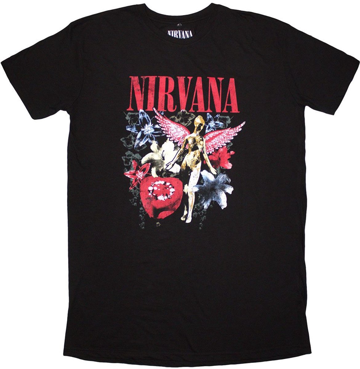 Nirvana - In Utero Vintage Collage T-shirtjurk - S - Zwart