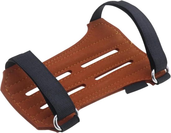 Elong zacht leer & messing duimbescherming Ming Guang boogschieten duimring voor traditionele recurveboog vingerbescherming beschermer schiethandschoen klein formaat