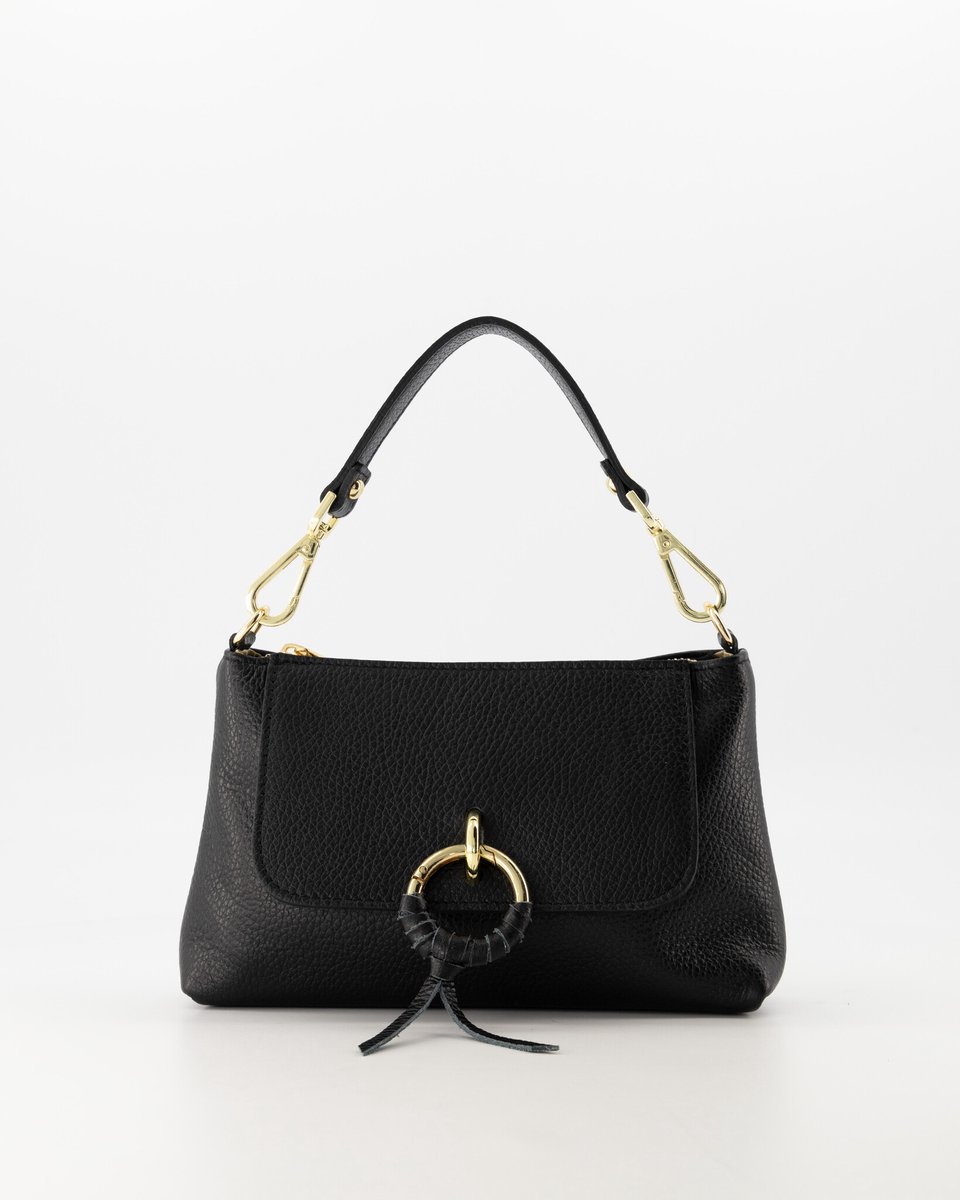 Teatro - Cosi - Schoudertasje - Handtasje - Crossbodytasje - Black - Gouden details Merk: Teatro