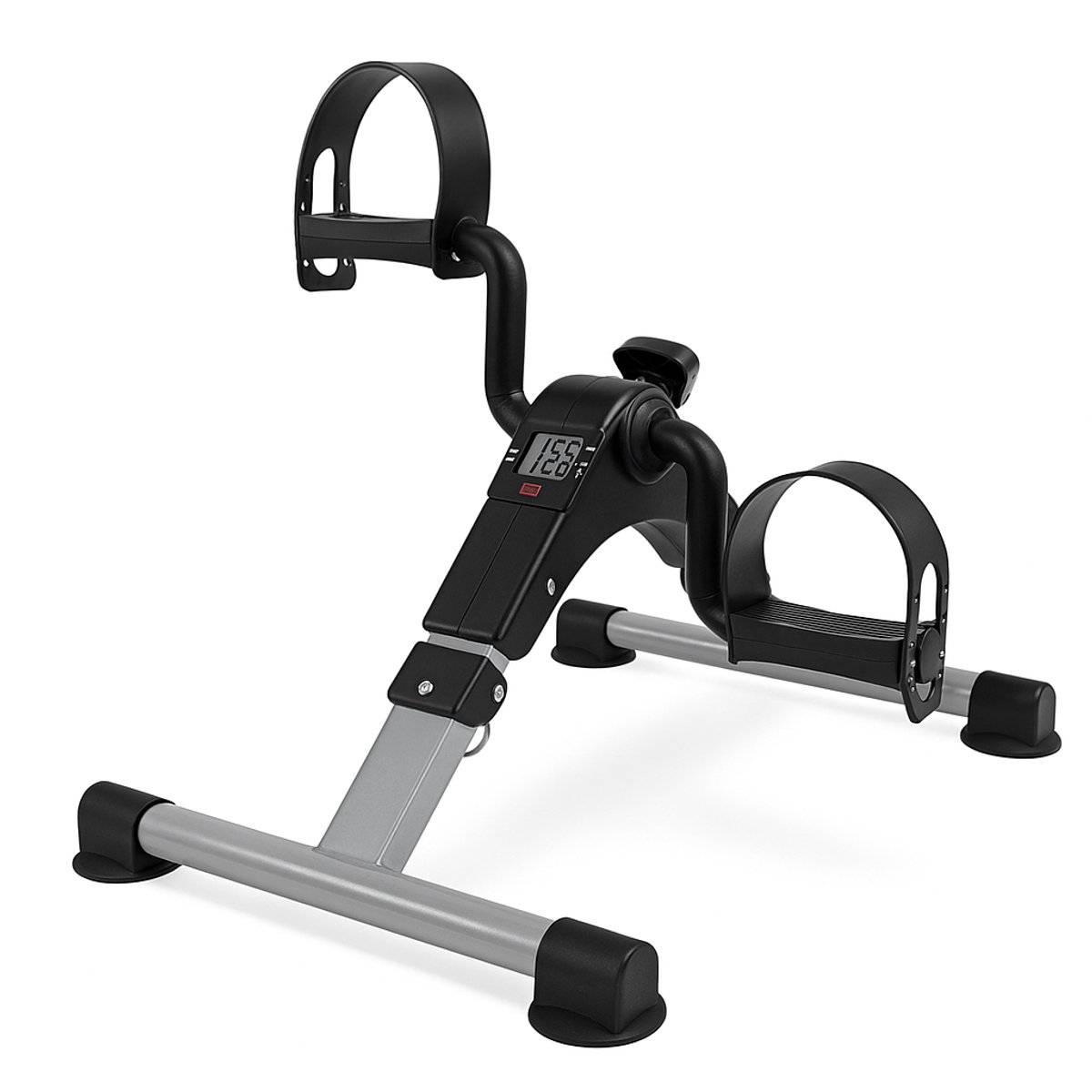 Stoelfiets - Bureaufiets - Mini Hometrainer - Deskbike - Pedaaltrainer - Arm- en Beentrainer - Opvouwbaar - LCD Display - Traploos Instelbare Weerstand - Stil - Compact - Voor Senioren, Revalidatie en Thuiswerken