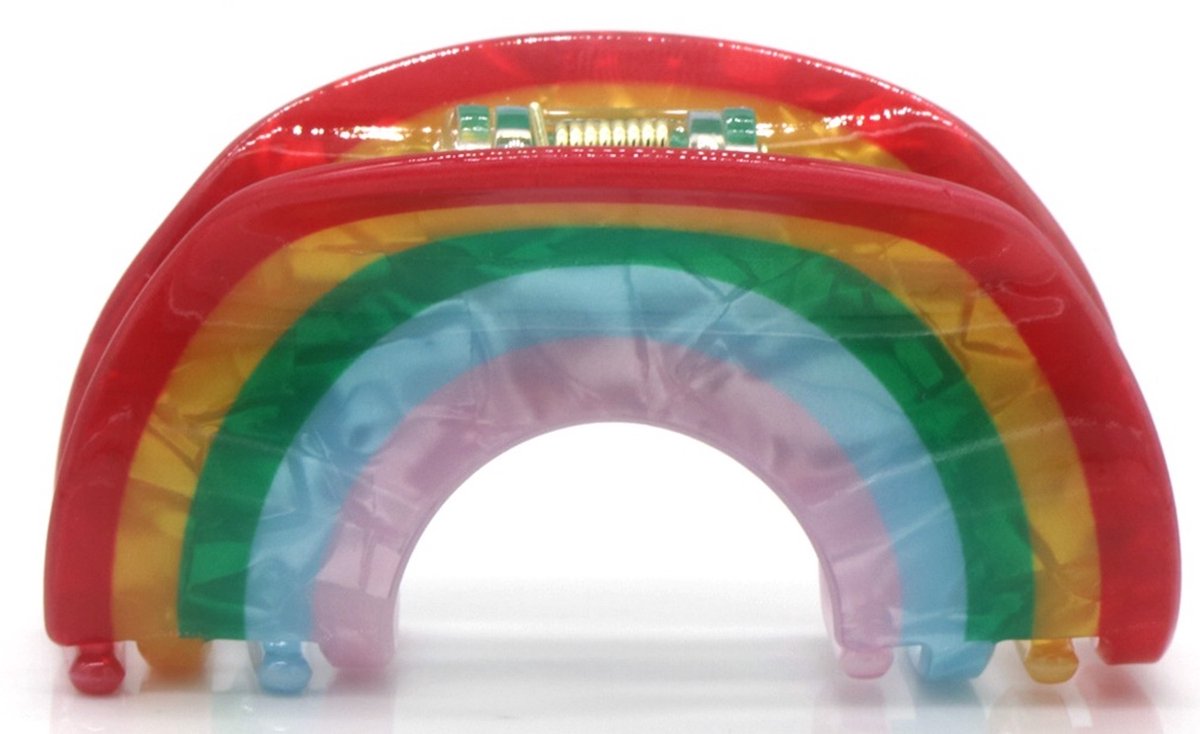 Haarclip regenboog - 7 Centimeter - Rainbow Hair claw - Damesdingetjes