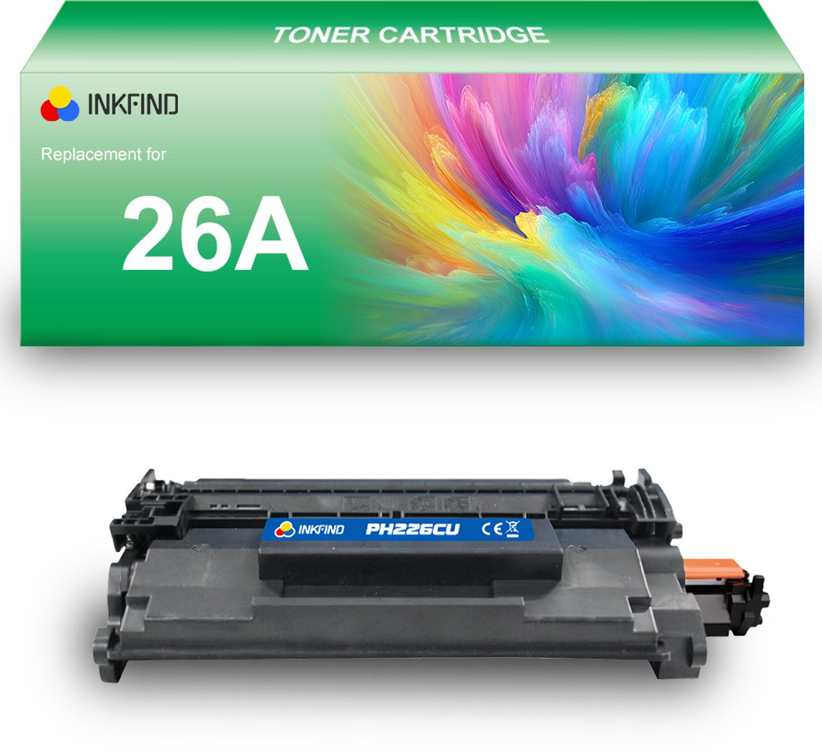INKFIND 26A (CF226A) Tonercartridge compatibel met HP 26A CF226A Canon 052 - 1-pack Zwart