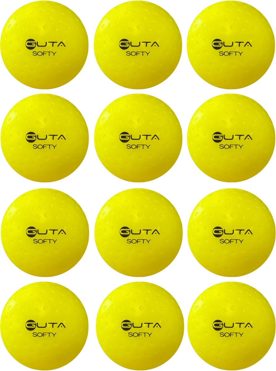 Hockeybal Soft Geel Set van 12
