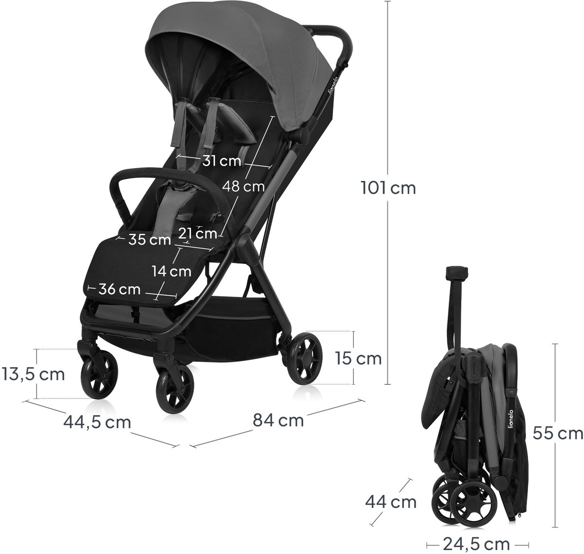 Lionelo Lionelo Julie Air Buggy - afbeelding 2