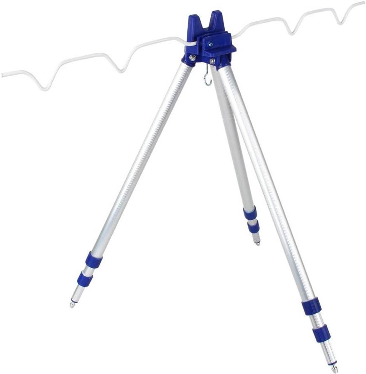 Visstandaard met driepoot, Aluminium hengelhouder, Hengelsteun Telescopisch, Draagbare standaard voor vissen, Buiten 55-120 cm.
