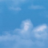 Plakfolie - Kleeffolie - Kleefplastiek - Plakplastiek - 67,5 cm x 15 meter - Grote rol - Wolken - Blauw