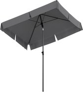 Bol.com LifeGoods Parasol - Tuin - Balkonparasol - 200x125cm - 30° Kantelbaar - Waterdicht - met Hoes - Donkergrijs aanbieding