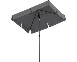 LifeGoods Parasol - Tuin - Balkonparasol - 200x125cm - 30° Kantelbaar - Waterdicht - met Hoes - Donkergrijs LifeGoods Parasol - Tuin - Balkonparasol - 200x125cm - 30° Kantelbaar - Waterdicht - met Hoes - Donkergrijs
