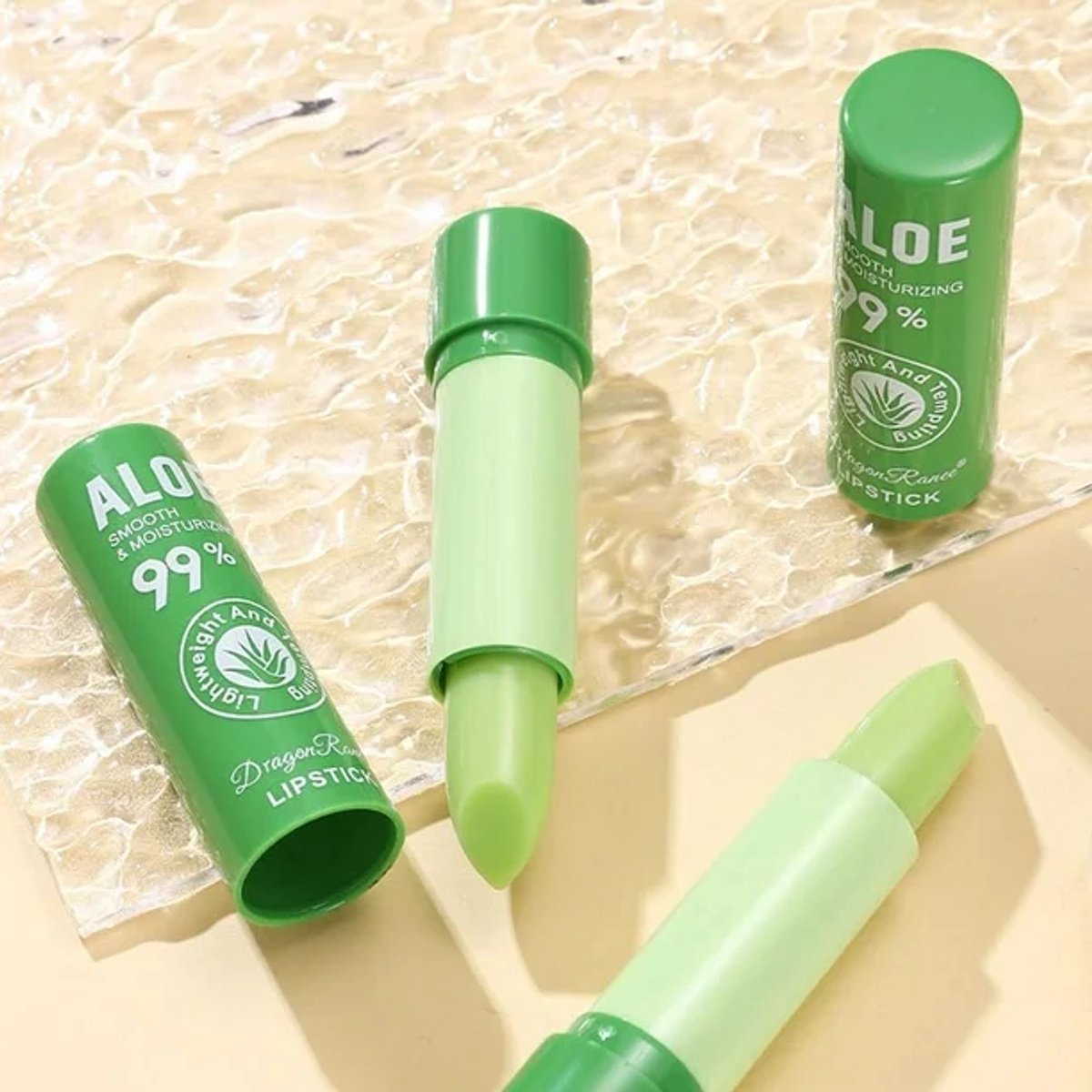 Aloe Vera Lipstick / Lip balm – Natuurlijke Hydraterende Kleurveranderende Lippenbalsem – Verzorgend & Verzachtende lippenstift – 99% Aloe