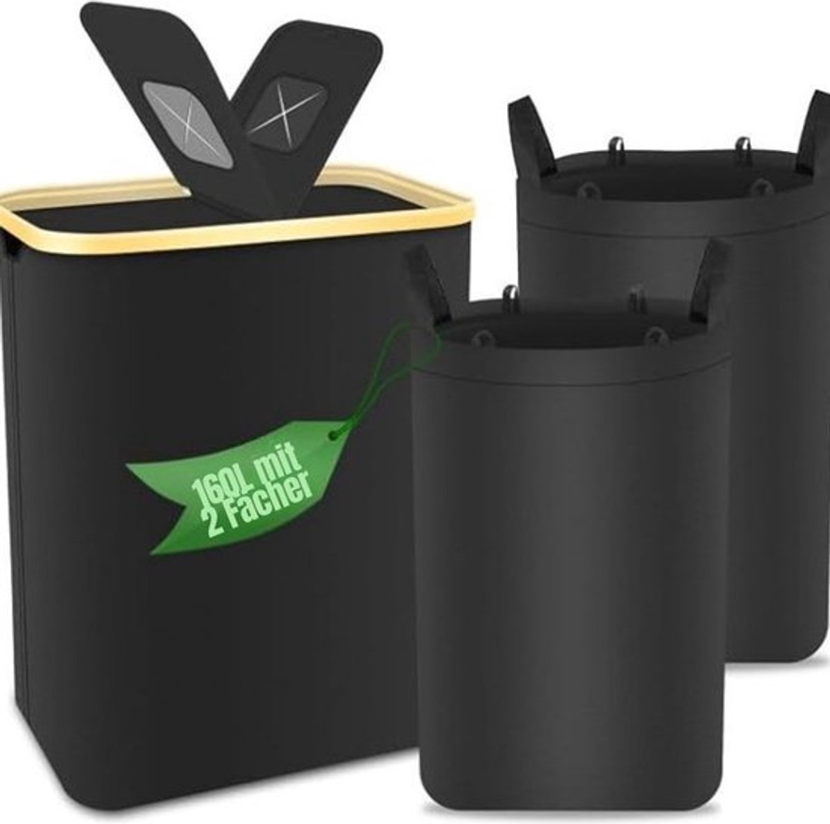 Thuys – Statiegeld Container – Vuilnisbak – 160 liter – 57 x 37 x 69cm – Zwart