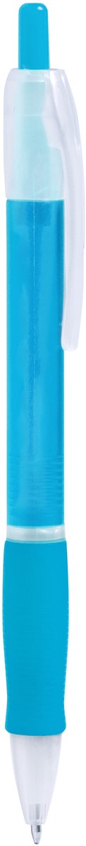 10 Balpennen in doorschijnende afwerking en zachte bijpassende greep. Kleur Licht Blauw model Ontario