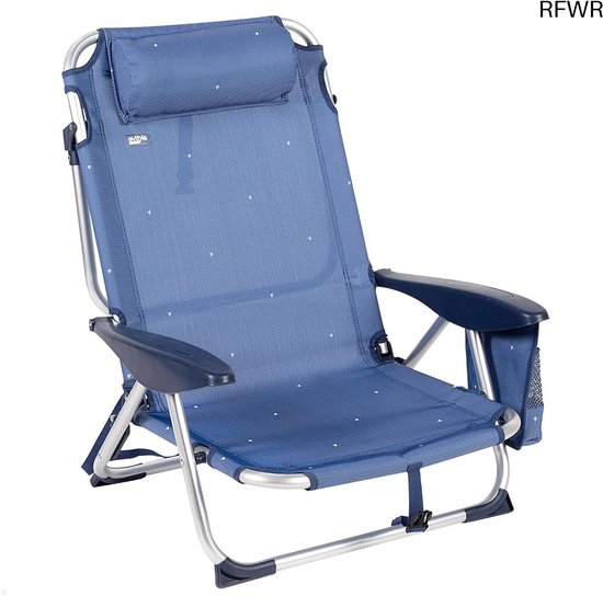 Strandstoel Aktive Deluxe Opvouwbaar Zwart 49 x 123 x 67 cm (2 Stuks) | Gespreid betalen