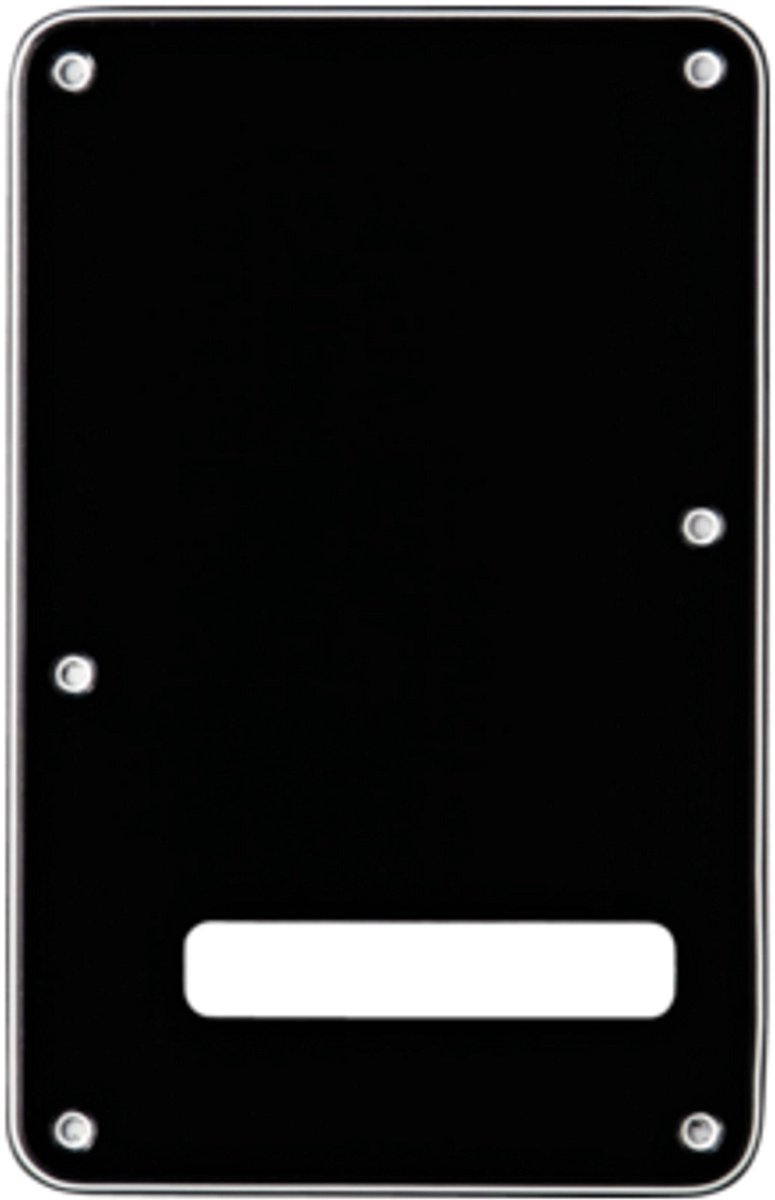 Fender Strat Tremolo Backplate zwart 3-ply - Gitaaronderdeel