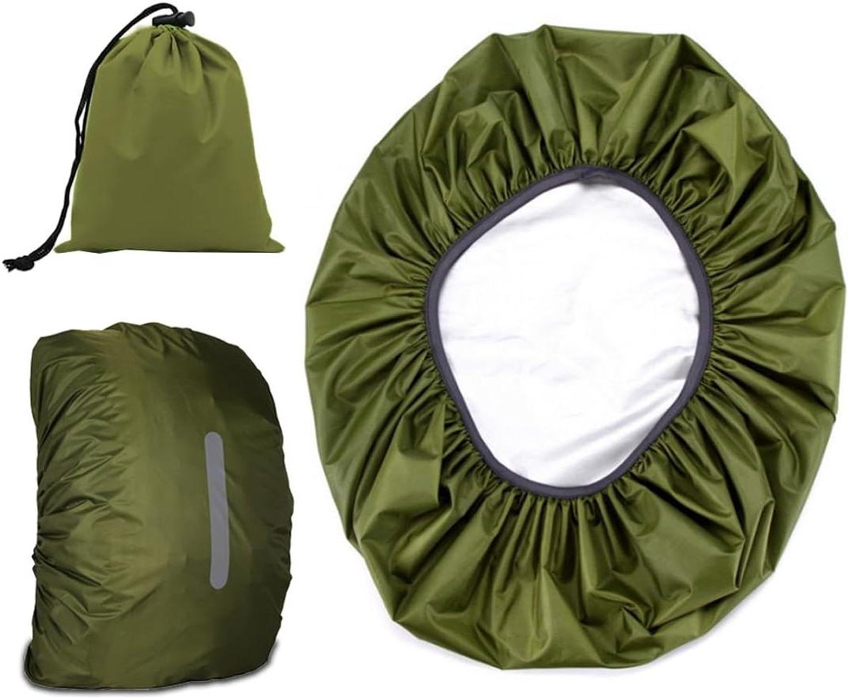 Allecto Plus - Waterdichte Rugzak Regenhoes met Reflecterende Straps 15-50L - Beschermhoes voor Rugzak met Opbergzak - Rugzak voor Wandeltochten Kamperen Reizen Fietsen