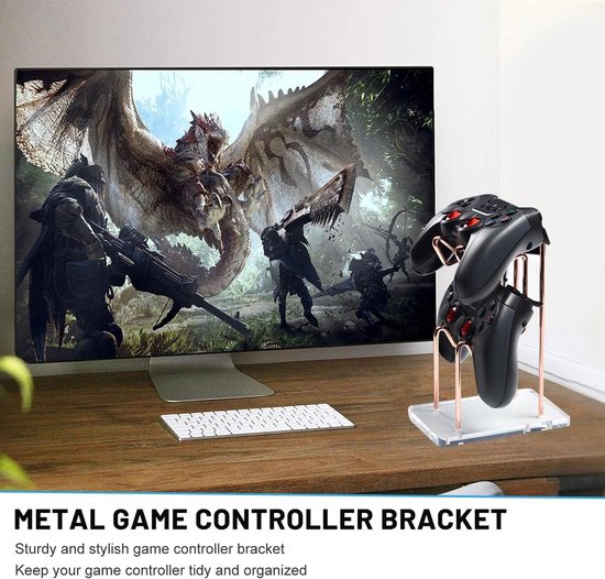 TMZELOA Controller-standaard: 2-laags acrylhouder, universel houder voor PS5, Xbox, Switch, compact ontwerp, transparant voor bureau en e-sport TMZELOA Controller-standaard: 2-laags acrylhouder, universel houder voor PS5, Xbox, Switch, compact ontwerp, transparant voor bureau en e-sport