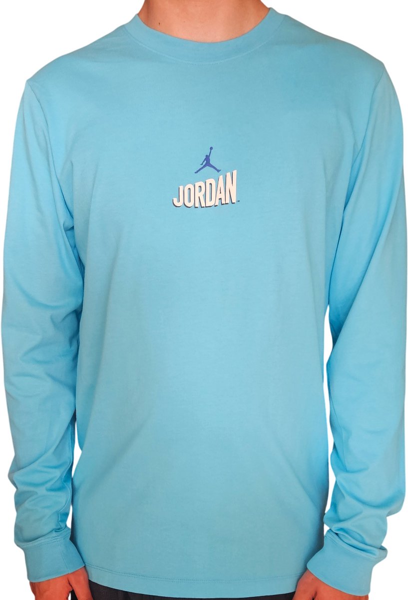 Nike Jordan Flight Club T-shirt Longsleeve Blauw