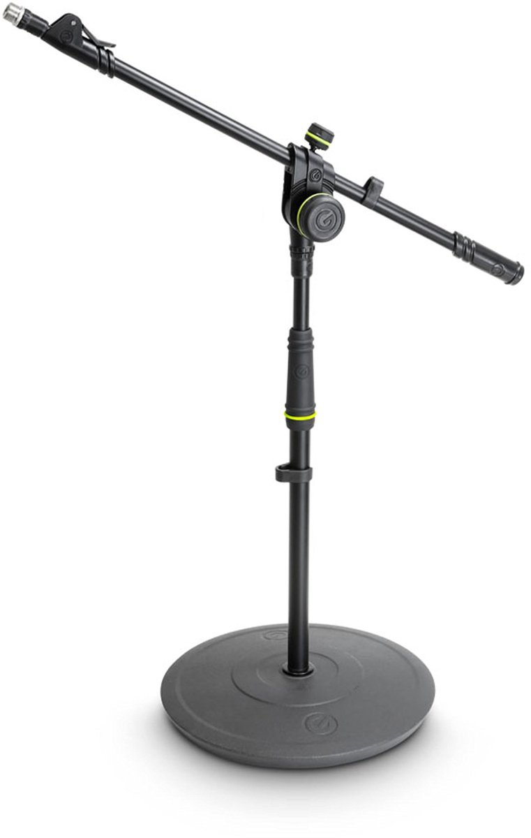 Gravity MS 2222 B - Microfoonstatief, klein, ronde voet, telescopische boompole - zwart