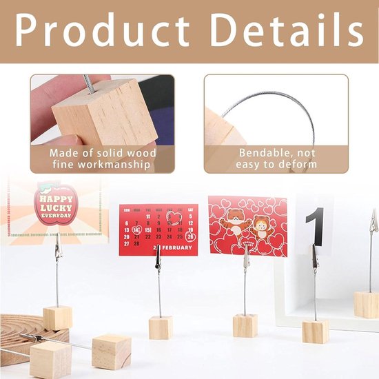 20 Stuks Fotohouder met Clips, 11,5 x 2,5cm Fotohouder met