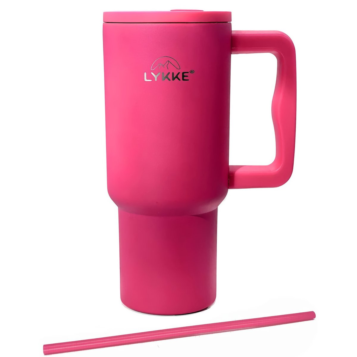 LYKKE® Tumbler voor Kinderen/Volwassenen Thermos Beker, RVS 3laagse geïsoleerde reisbeker met lekvrij deksel, rietje en handvat, BPA-vrij, 30 0,9 L, (Barbie) Roze