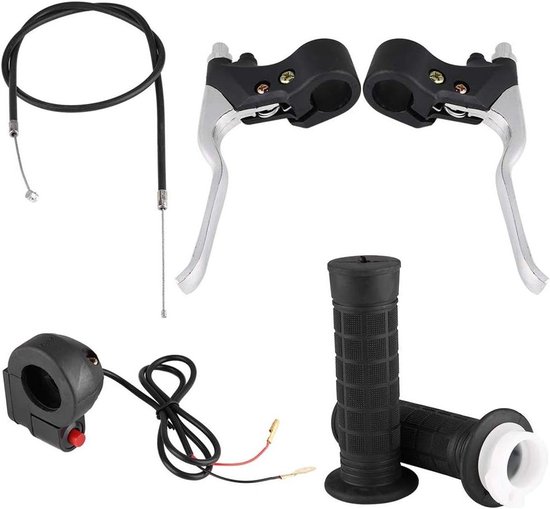 Foto: Allecto plus handvatten schakelaar remhendel set voor pocket bike mini motor abs en aluminium veiligheid en stijlvolle toevoeging