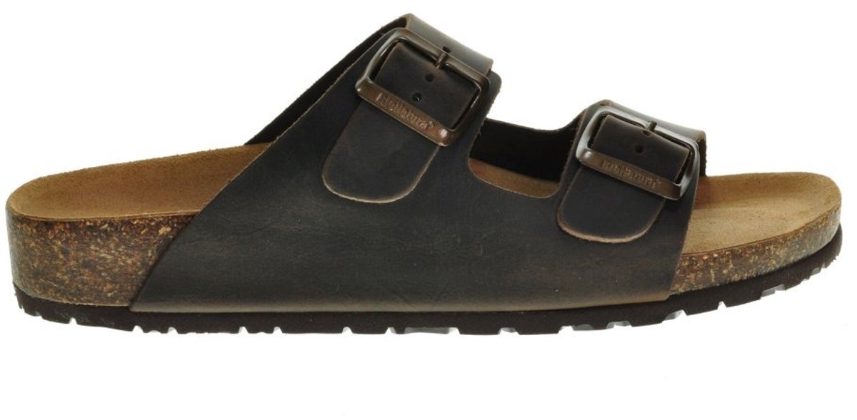 Slipper Bruin Leder Tweeband Bionatura maat 43