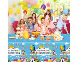 Allecto Plus - Tafelzeil Kunststof Wegwerpkleur - 2 Stuks - Waterdicht - Knutselen Schilderen - Kinderverjaardag - Schooldag - Schoolkind - Schildercursus - 130 x 274 cm