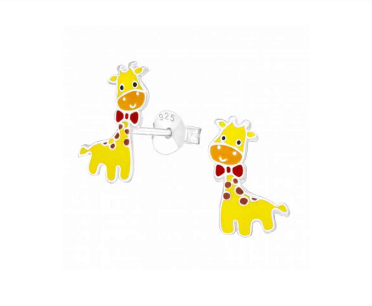 Oorbellen - Kinderoorbellen - 925 Sterling Zilver - Zilver - Giraffe