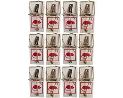 Houten Traditionele Muizenvallen - Set van 12 stuks - Ongediertebestrijding - Klapvallen - Muizenval - Huis - Tuin - Schuur - Vakantiehuis