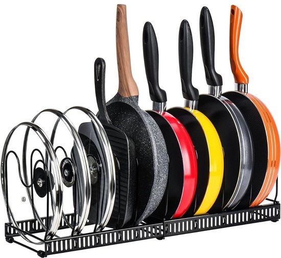 topfi® Potdekselhouder voor potten & pannen 2-delige set | De keukenhulp voor een vrij & schoon werkblad, laat het water eenvoudig in de pot terugdruppelen & biedt betrouwbare overkookbescherming