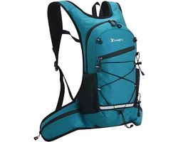 E-Shop4u® - Compacte Waterdichte Wandelrugzak - Slijtvaste Polyester/Nylon Sportopbergtas met Rugventilatie, Front-/Toploader & Lichtgewicht Ontwerp - 46x20x9 cm - Blauw