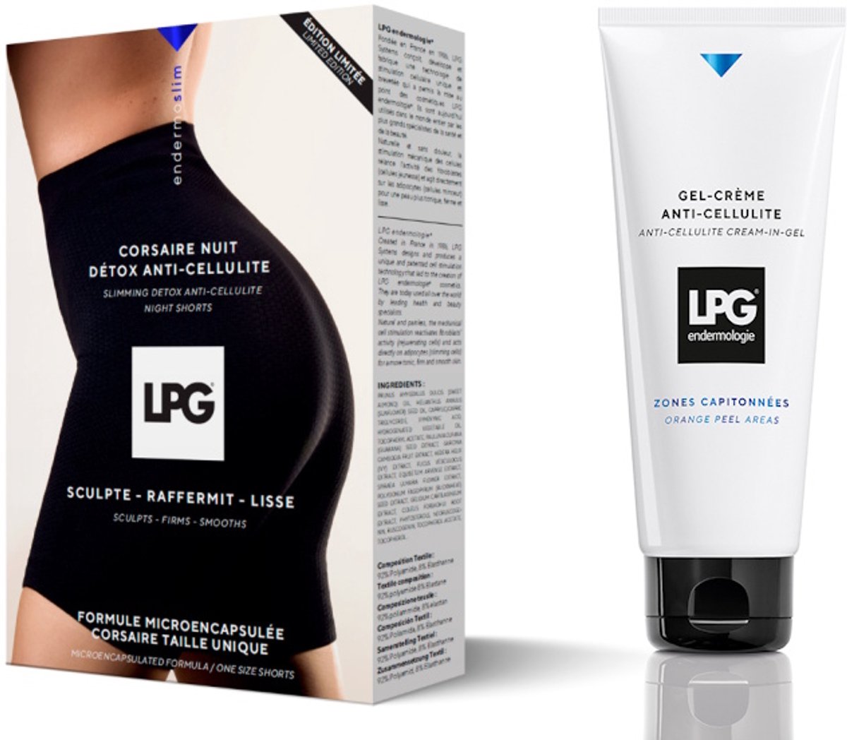 LPG - Endermologie - combipack - corsaire nuit detox + anti-cellulite cream-in-gel 200 ml