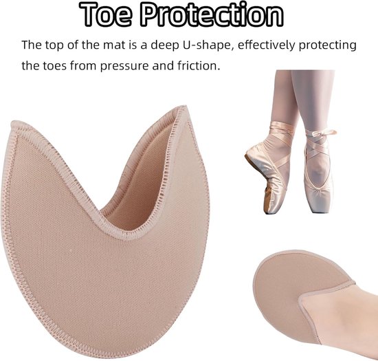 2st Ballet Dans Teen Pads, Zachte Stof Teen Zakjes Pads Hoezen Puntschoenen Hoge Hakken Teenkappen Beschermers Puntschoen Accessoires voor Vrouwen Meisjes om Voeten te Beschermen van Linicort — afbeelding 5