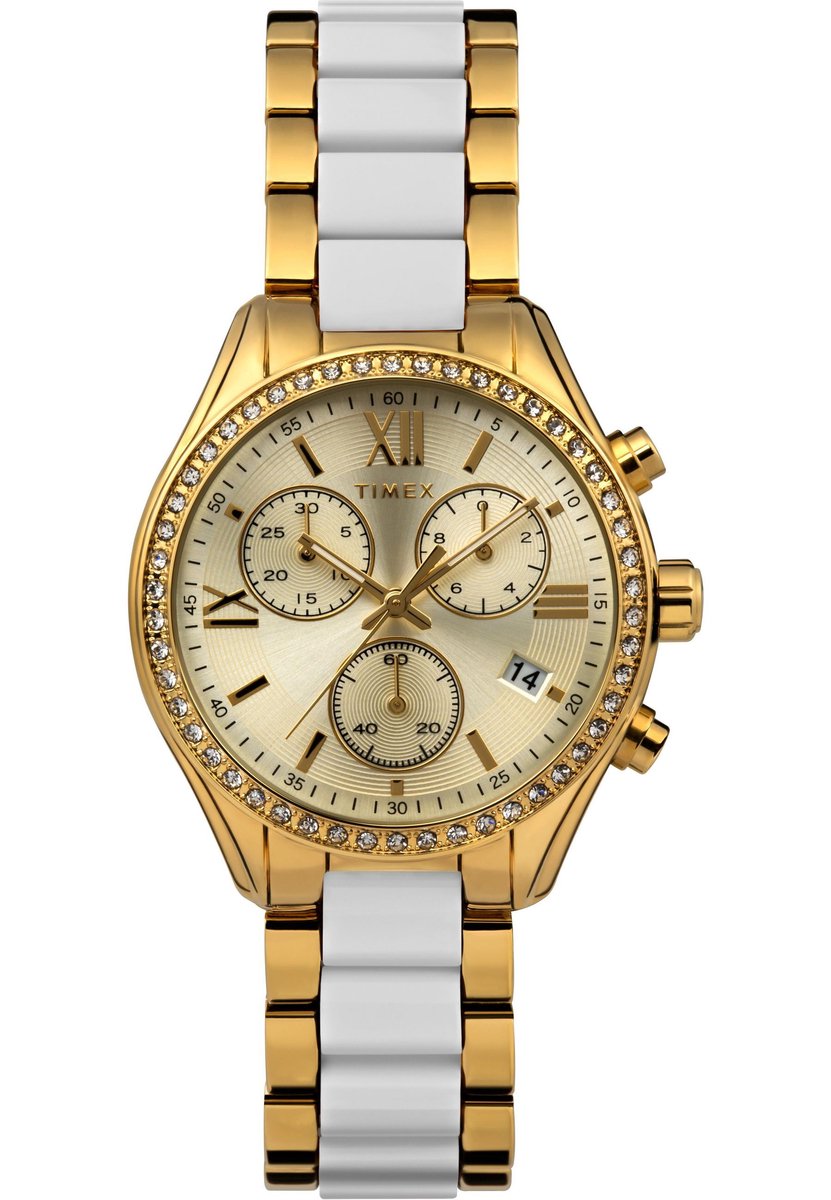 Timex Timex Classic Premium Quartz Analog Chronograph Gouden Toon Case: 100% Alloy| Bracelet: 100% Alloy 38 mm TW2V74700AJ, TW2V74800AJ, TW2V74900AJ, TW2V75000AJ