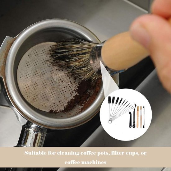 15pcs Schoonmaakborstels - Volledig Automatische Koffieborstel - Barista Borstel - Schoonmaakset Voor Volledig Automatische Koffiemachine Voor Bonen - Granen van Merkloos	 — afbeelding 4